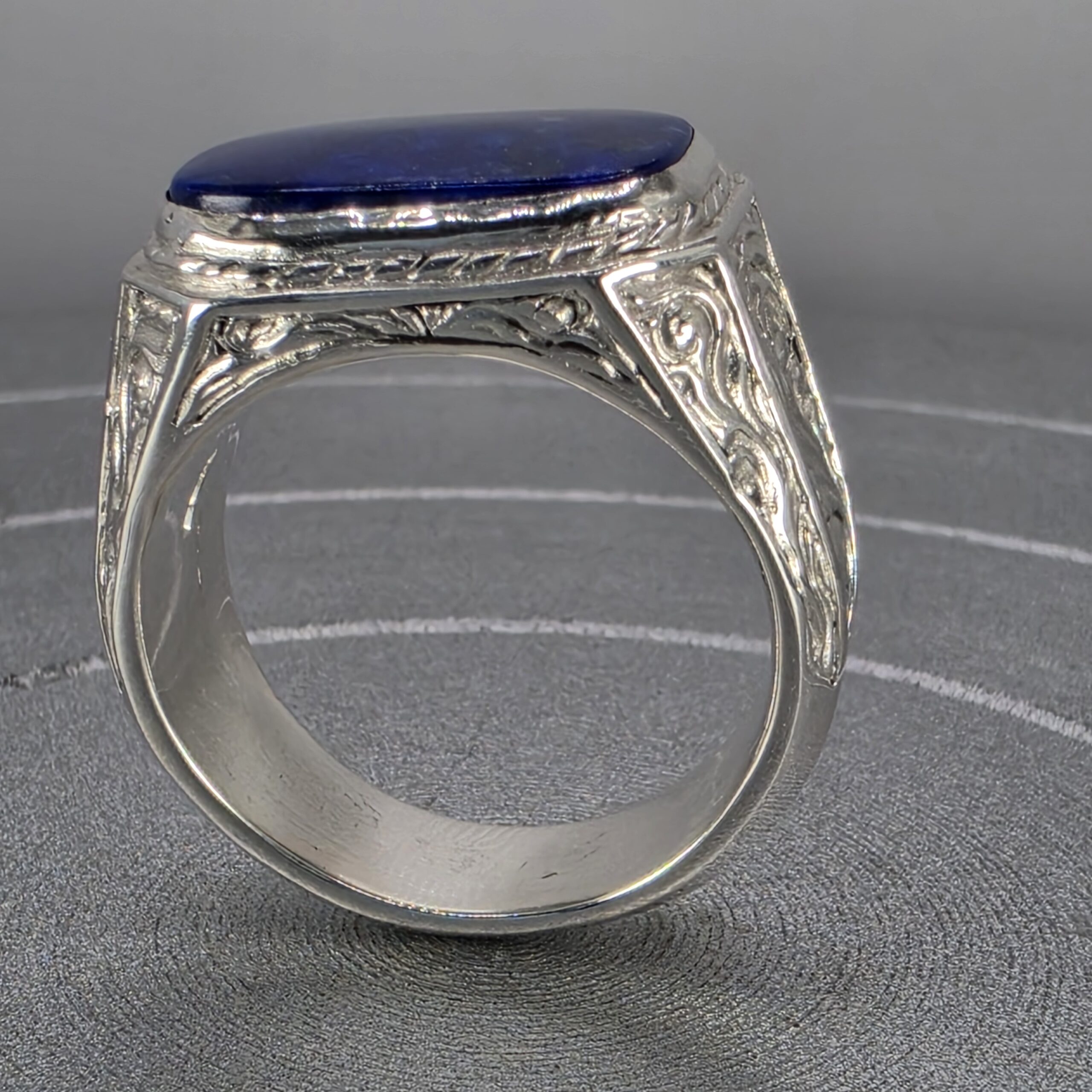 Western Scroll Stone Set Ring - Image 3